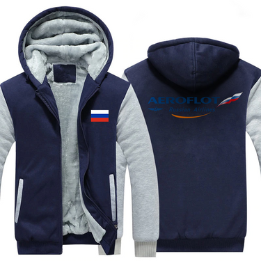 RUSSIAN AIRLINES JACKETS FLEECE SWEATSHIRT